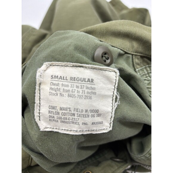 1969 US Army M-65 Field Jacket Cold Weather  Small DSA 100-69-C Screaming Eagle - Picture 16 of 16